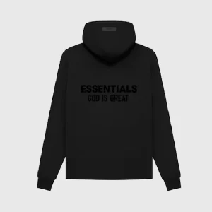 Essentials God Is Great Hoodie Black