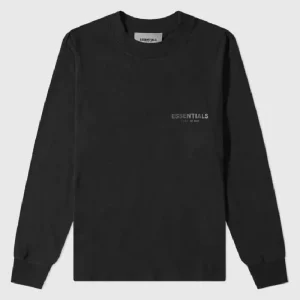 Essentials Long Sleeve Polo Sweatshirt Black