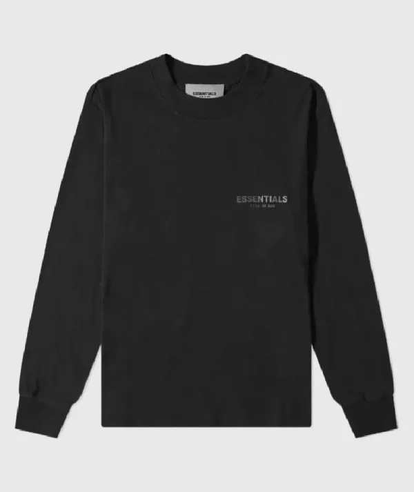 Essentials Long Sleeve Polo Sweatshirt Black