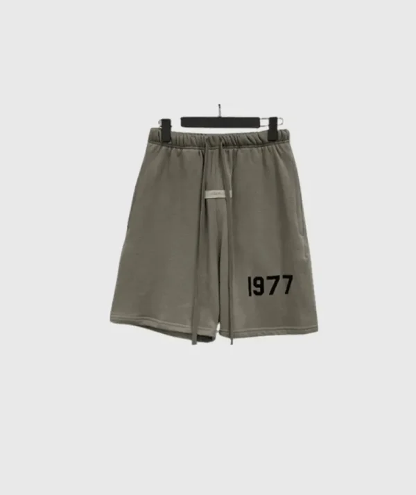 Fear of God Essentials 1977 Logo Shorts Dark Grey