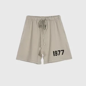 Fear of God Essentials 1977 Logo Shorts Beige