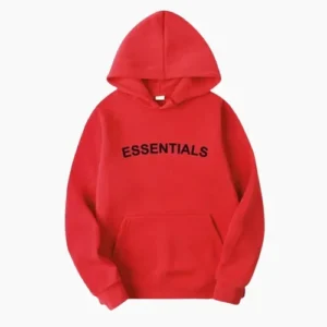 Essentials Red Hoodie For Unisex